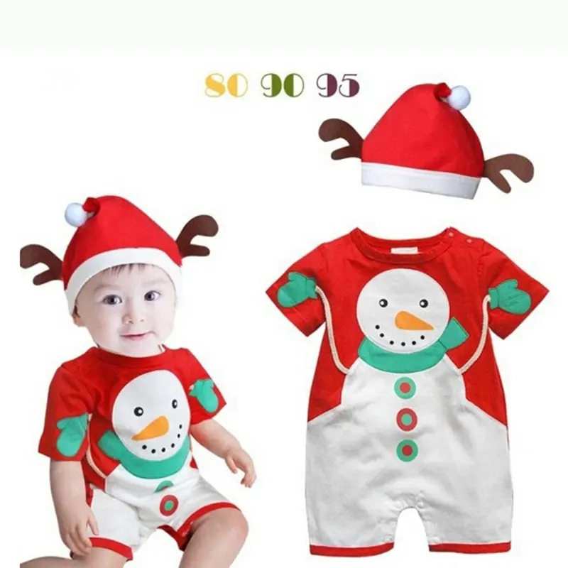 Runduo all'ingrosso 2021 natale babbo natale bambino pagliaccetto vestiti fatti in cina