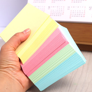 Foska, venta al por mayor, adhesivo de notas adhesivas personalizado, 4 colores, bloque de notas de papel de color, almohadillas de papel coloridas para papelería escolar y de oficina - Product Image 4