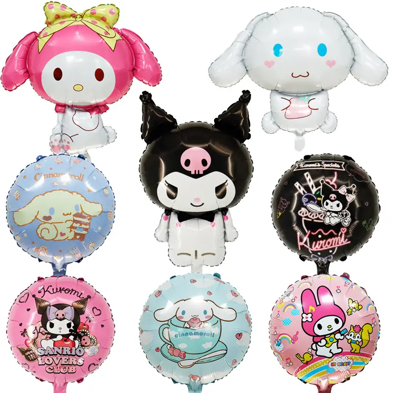 Nuovo Design Kuromi Kawaii giappone personaggio dei cartoni animati Anime Foil elio palloncino 18 pollici Globos per la decorazione della festa di buon compleanno