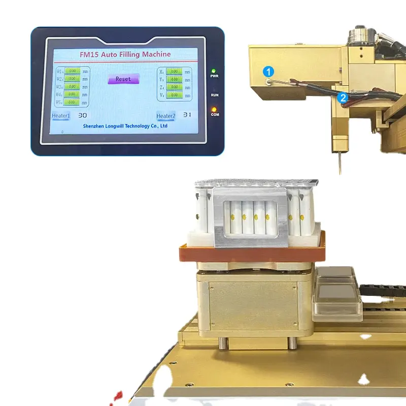 Máquina de llenado de aceite con cartucho de pluma de aceite de conteo de peso de llenado vertical automático