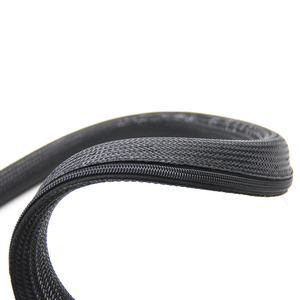 Polyester Zippered Braided Cable Sleeve Spiral Wrapping Protective Wire Loom for TV <strong>Computer</strong> and Home Electronics - Product Image 4