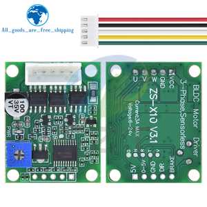 TZT DC 6-20V 60W12VブラシレスモータードライバーボードBLDCスピードコントローラー3相ガバナーホールレススイッチモジュール (ケーブル付き) - Product Image 4