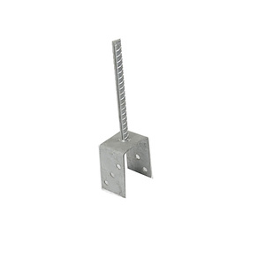 Demir zanaat hiçbir kazmak CE onaylı sıcak daldırma galvanizli çit direği destek beton U formu destek ahşap bağlayıcı kutup çapa - Product Image 5