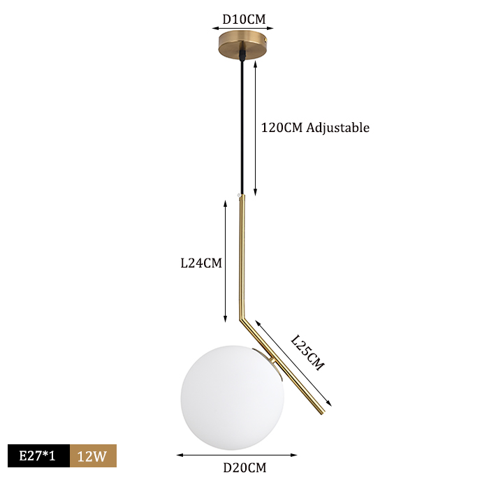 E en laiton 20cm balle