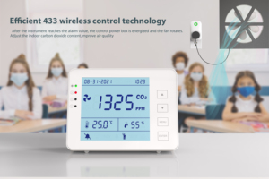 Controlador de monitor Digital co2, control remoto inalámbrico para la calidad del aire, control de monitoreo de carbono - Product Image 5
