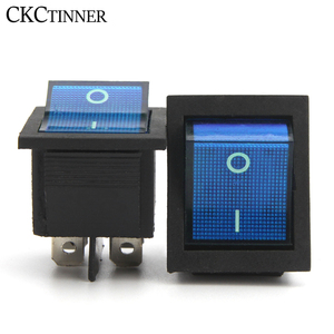 KCD4ロッカースイッチON/OFF 4ピン/6ピンライト電源スイッチ付き16A250VAC/20A 125V 35x25.5x10mm - Product Image 3