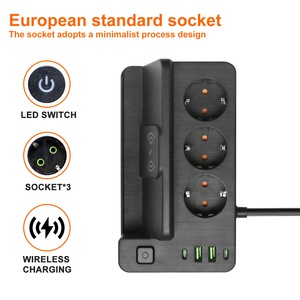 2025新设计欧洲标准扩展插座3组2 USB 2 C型带手机快速充电欧盟电源板 - Product Image 2