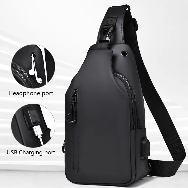 2023 nuevo diseño al aire libre impermeable vintage PU cuero Unisex mensajero hombres Sling pecho bandolera riñonera hombres bolso de cintura bolsas