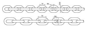G30 Din766 Short Link Din763 Long Link Medium Astm80 Nacm90 Jis Standard Aisi316 Aisi304 316 Stainless Steel <strong>Chain</strong> - Product Image 3
