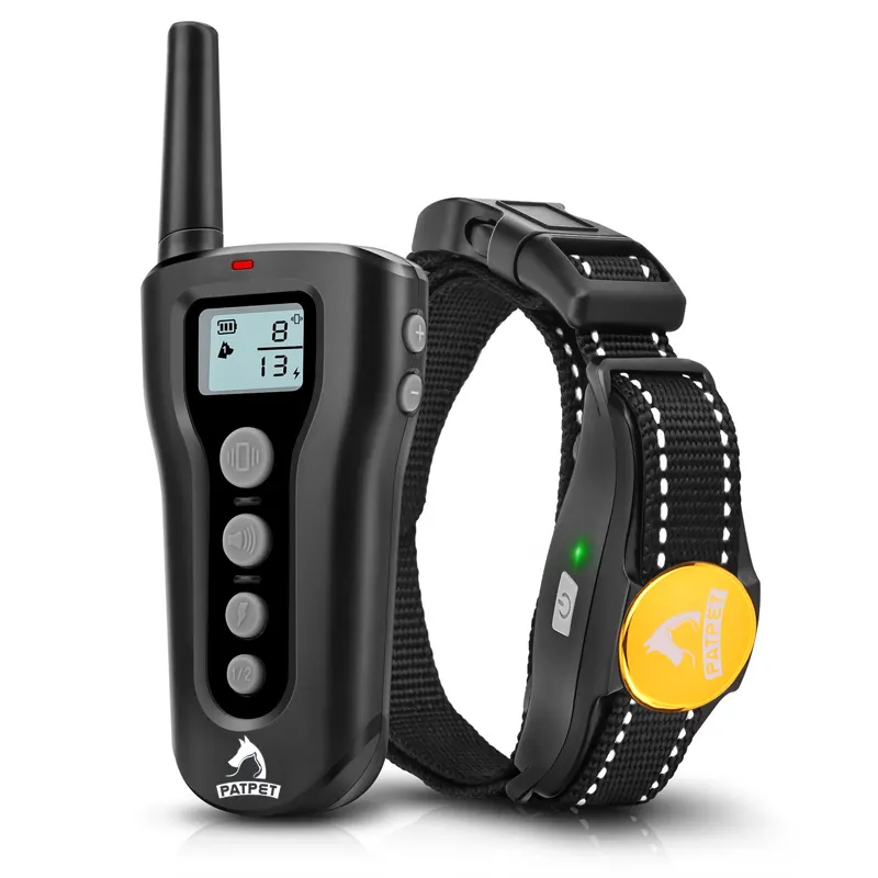 Factory Wholesale Best Dog Training Collar PATPET Dog Shock Collar finger clicker Long Distance Rechargeable Remote Collar
