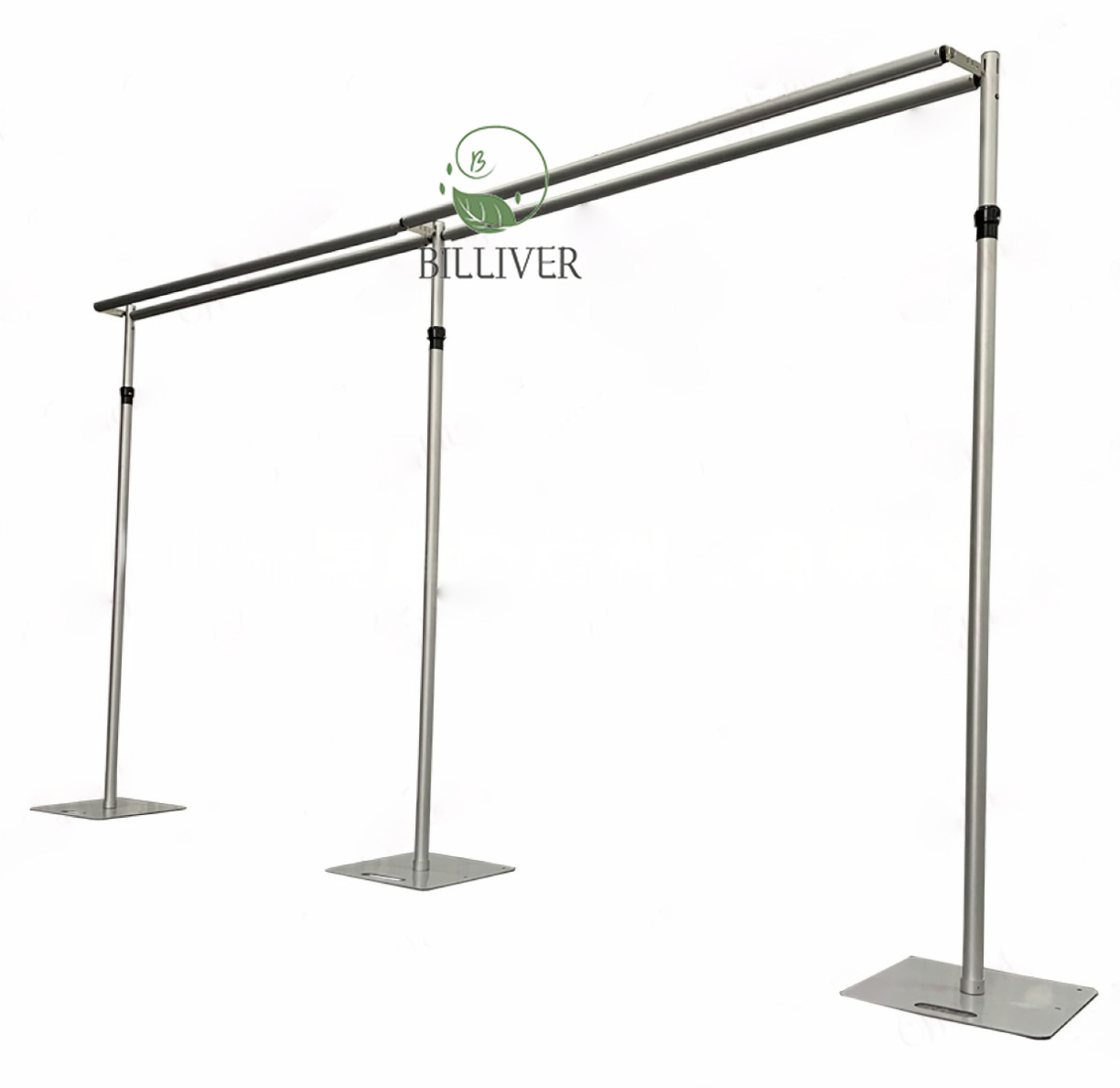 Barras paralelas plateadas 6*3M