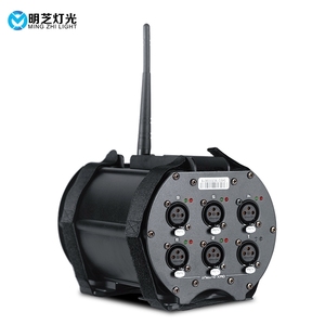 6ウェイDMXディストリビューターワイヤレスDMXスプリッターDMX512パーティーのステージライトコントローラー用の独立した入力および出力信号 - Product Image 4