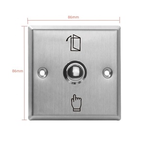 Sistema di controllo accessi interruttore a pulsante per porta dell'ufficio del cancello dell'iarda della casa con pulsante di uscita in metallo con porta aperta a luce LED - Product Image 5
