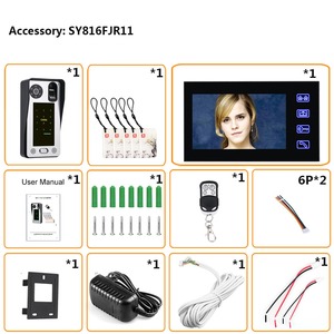 Intercomunicador con pantalla de 7 pulgadas, sistema de Control de acceso a puerta, cámara de seguridad, tarjeta IC, vídeo, huella dactilar, teléfono, venta al por mayor - Product Image 6