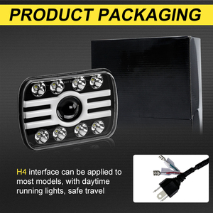 DOT Emark onaylı yüksek düşük işın sis farları 6X7'' Led sürüş ışık 5X7'' 7 inç dikdörtgen Led farlar için Offroad - Product Image 5