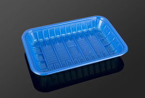蓝色 PP 塑料新鲜食品托盘长方形一次性冷冻鱼包装托盘 - Product Image 5