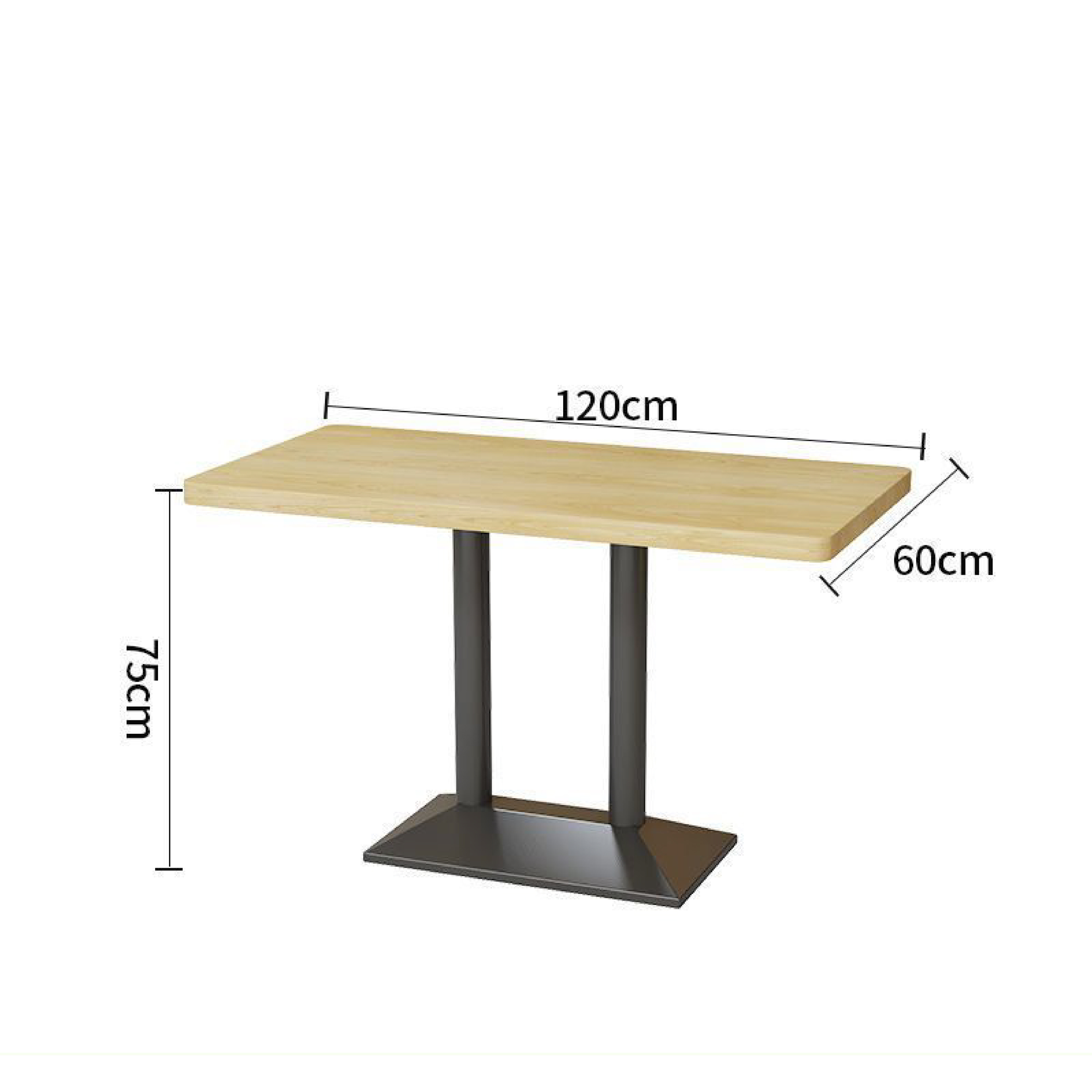 mesa de 1,2 m de largo