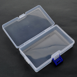 矩形塑料容器透明塑料储物盒，带铰链盖，用于小物品配件工具 - Product Image 6