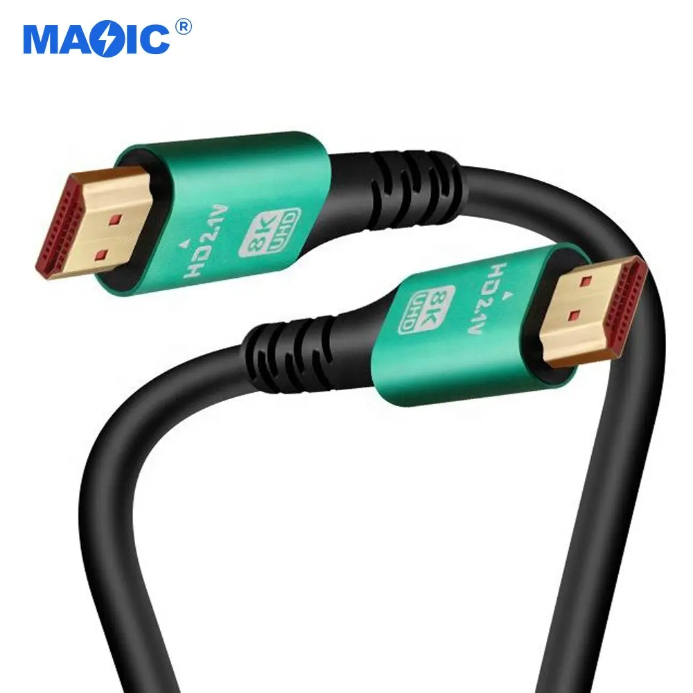 Nueva llegada HDMI macho a macho 4K 60Hz 48Gbps de alta velocidad Ultra HD y canal de Retorno de Audio Compatible con cable PS5 8K 2,1