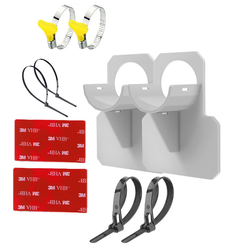 Deux colliers de serrage, gris, dans un sachet OPP (deux paquets)