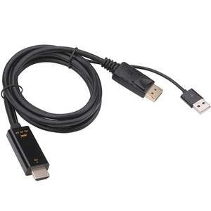 4K 60Hz <strong>HDMI</strong> to DisplayPort Adapter/Converter <strong>HDMI</strong> Male+ USB2.0 to DP Male <strong>Output</strong> Dongle with Audio Cable 1.8M - Product Image 3