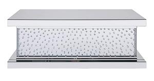 Modern Design Mirrored Coffee Table With Crystals <strong>Inlay</strong> and <strong>4</strong> mm Clear Tempered Glass - Product Image 2