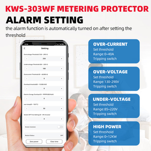Tuya wifi ac 110v 220v מעל מתח הנוכחי הגנה זרם אנרגיה kws303