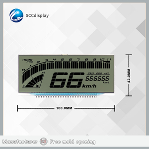 Commercio all'ingrosso della fabbrica SJXDGW039 HTN positivo antiriflesso 7 segmento personalizzato LCD Display ad alto contrasto moto strumento schermo - Product Image 4