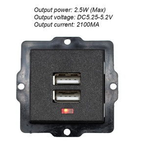 USB电源插座双usb-c DC5V 2.1A QC充电手机笔记本电脑桌面插座墙壁插座 - Product Image 3