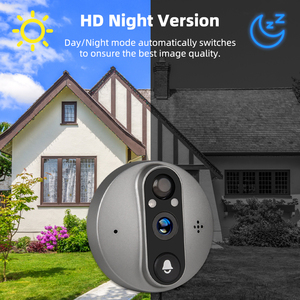 Icam365应用程序4.3英寸3MP高清显示窥视孔摄像头Wifi门查看器红外夜视监控摄像头家庭安全 - Product Image 5