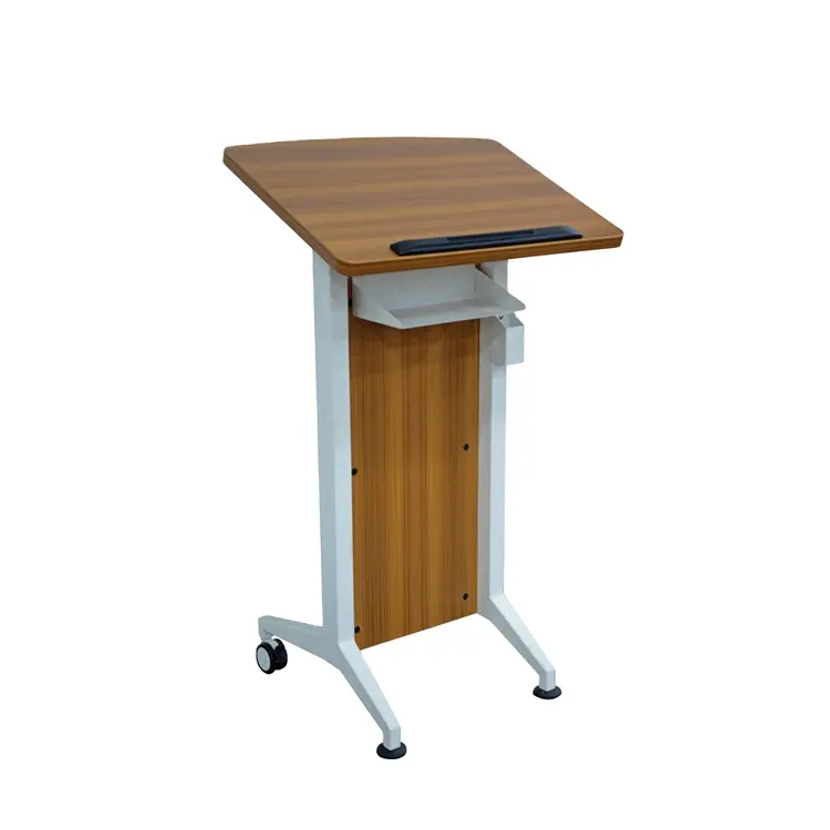 Greatway diskon besar meja Laptop berdiri braket meja seluler meja konversi pidato meja dengan roda