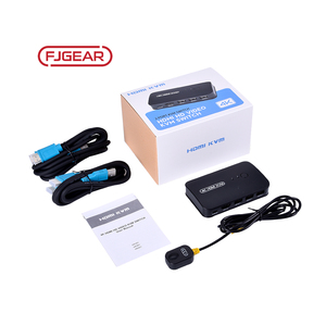 Fjgear价格合理的手动黑色Usb 2.0全速传输Kvm开关2x1 4K Hdmi Kvm切换器 - Product Image 2