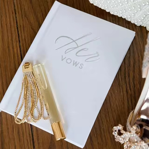 Embossed His &amp; Her <strong>Vow</strong> <strong>Books</strong> Set of 2 Gold Embossed Hard Cover Wedding Day <strong>Vow</strong> <strong>Books</strong> with Gold Gilded Pages