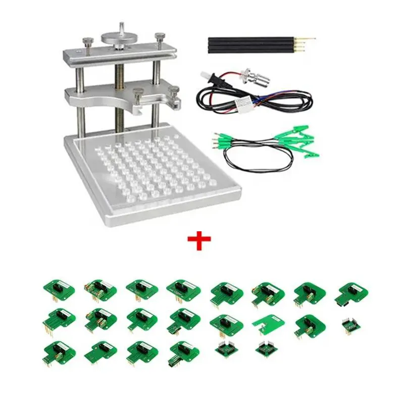 Multi-função Metal BDM FRAME com luz LED 22pcs Adaptador para BDM ECU Programador Ecu Chip Tuning Tool ECU Brush Test Stand