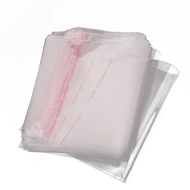 Sacs cadeau transparents en Cellophane, pochettes adhésives, fermeture automatique, OPP, en plastique, pour le rangement des enveloppes, pour cadeau