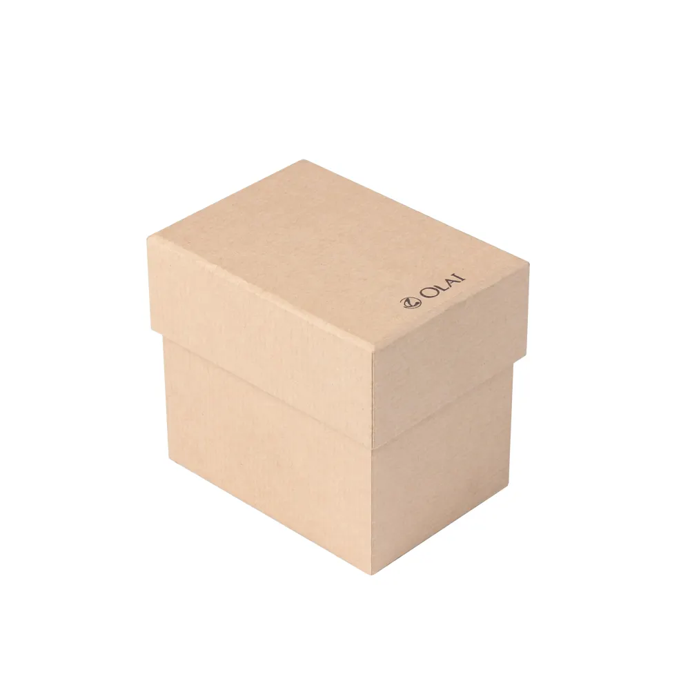 Papel Kraft biodegradable Caja de embalaje de dos tonos Reloj Pulsera Caja rígida de papel