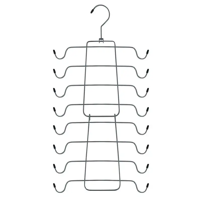 LEEKING Hot Sale  Multifunctional foldable space saving high-quality metal multi-layer bra tie hangers