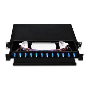 12 port 24 core drawer <strong>type</strong> distribution frame SC APC LC UPC Duplex ODF fiber optic <strong>patch</strong> <strong>panel</strong> - Product Image 4