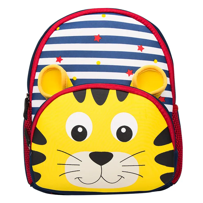 Mochila infantil de desenhos animados, bolsa escolar para crianças, ombros, tecido de mergulho