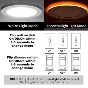 CETL ไฟหม้อสีดํา LED โคมไฟฝัง 4 นิ้วพร้อมไฟกลางคืน 9W หรี่แสงได้ 5CCT เลือกได้ - Product Image 3