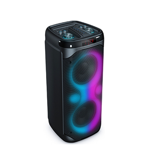 Portable Bluetooth Karaoke Speaker <strong>System</strong> - Audio Recording <strong>Function</strong>, 32 GB USB/SD Card Support, Built-in Rechargeable Battery,
