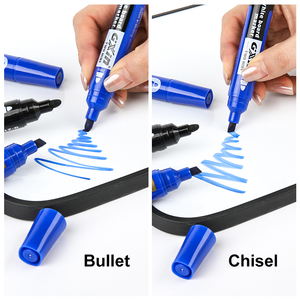 Gxin-Marcador de pizarra blanca de fácil operación de doble cabeza intercambiable con puntas de cincel de bala para escribir suavemente - Product Image 4