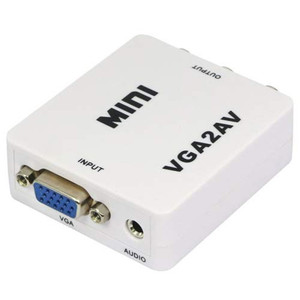 Detecta y convierte automáticamente 1080P VGA2AV convertidor adaptador VGA a AV RCA convertidor