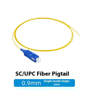 Puente de fibra monomodo de grado de telecomunicaciones de 0,9 MM de alta calidad, 1M, Pigtails de núcleo único LC/SC/FC/ST para red TCP 4G 3G