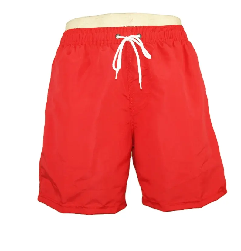 Katı renkli hızlı kuru erkek % plaj pantolonları Polyester yaz en çok satan özelleştirilebilir kurulu şort
