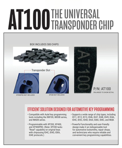 Autel AT100 Универсальный супертранспондерный чип с XP200 XP400 XP400PRO для программирования ключей транспортных средств