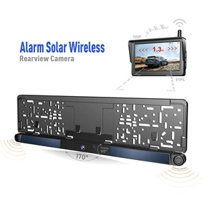 Car Reversing Aid 5 Inch IPS HD Car Monitor Solar Wireless Rear View License Plate <strong>Backup</strong> <strong>Reverse</strong> Camera with <strong>PDC</strong> Parking <strong>Sensor</strong> - Product Image 2
