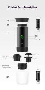 3-in-1 xách tay thép không gỉ cà phê Maker cho Kcup Cà phê bột Nestle viên nang điện với Built-in sưởi ấm xe khách sạn sử dụng - Product Image 6