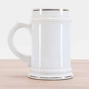 Geniş alt seramik bardak ile özelleştirilmiş büyük porselen bardak almanya tarzı Stein bira kupası - Product Image 5