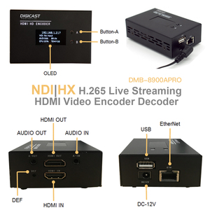 NDI HD IPTV Encoder Decoder unterstützt RTSP RTMP HTTP HLS Protokoll H265 Mini Portable IPTV Streaming Encoder - Product Image 4